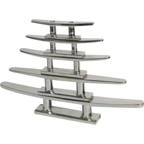 316 Stainless Steel Boat Cleat Low Flat Cleat For Marine Boat Deck Rope Tie 4" 5" 6" 8" 10" Lock bolt Boat Q9QD