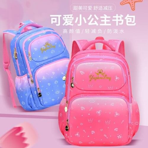 2020 New Style School Bag Young STUDENTS GirlS Cute Metric Main 1-6 Grade Lightweight Waterproof Burden Relieving Children Bac