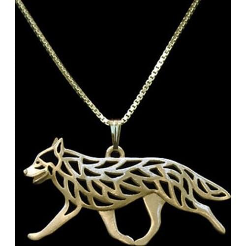 New Unique Romantic Gold Silver Color Australian Cattle Dog Pendant Necklace Hunger Games Necklace Women Best Friend Choker