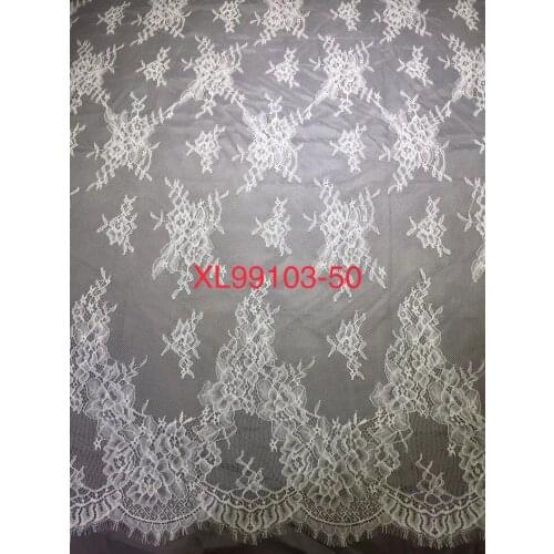 Wholesale Chantilly Eyelash Lace Garment Soft French Tulle Lace For Wedding Dress 9 Yards