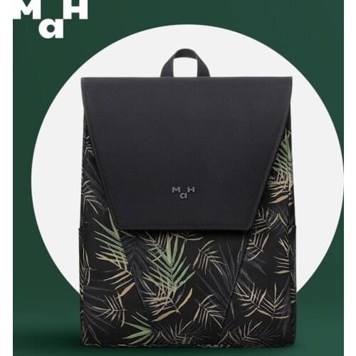 MAH Stitching Design Backpack Womens Fashion Backpack Men High School Student Backpack Travel Bag