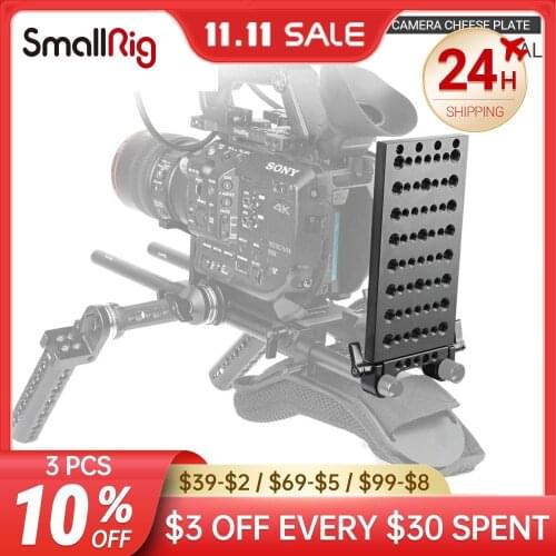 SmallRig DSLR Camera Cheese Plate w/ Dual 15mm Rod Clamp W/ 1/4 3/8 Thread Holes articulating arms, rods, batteries DIY 1093