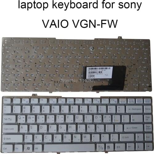 Replacement keyboards for Sony VAIO VGN FW VGNFW KR Korean white NO frame keyboard Clearance replacement 31105002 17 93800006