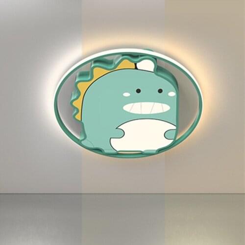 Modern Creative Style Bedroom LED Ceiling Lamp Living Room Corridor Aisle Cute Cartoon Dinosaur Acrylic Decorative Lamps