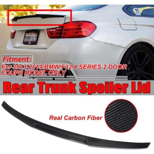 M4 Style Real Carbon Fiber Car Trunk Boot Lip Spoiler Wing Lid Big For BMW F32 4 SERIES 428i 435i 440i 2DR 2014-2020