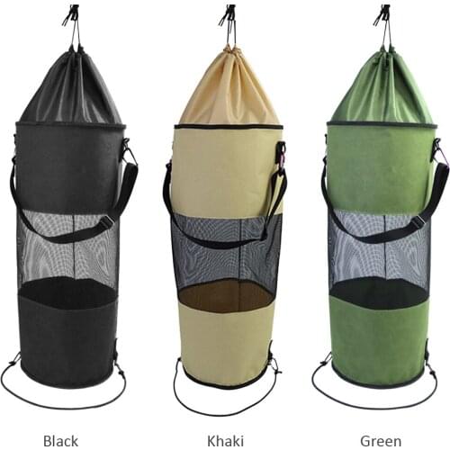 Boat Trash Bag Portable Reusable Mesh Hanging Kayak Garbage Bin Container Boat Automobiles Interior Accessories Organizer Basket