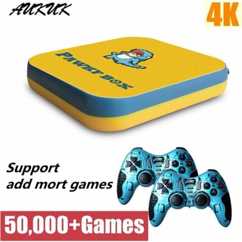 Super Console 4K TV Video Game Console For PS1/DC/N64 50000+ Games 256G Kid Retro Game Player With Wireless Controllers TF Card