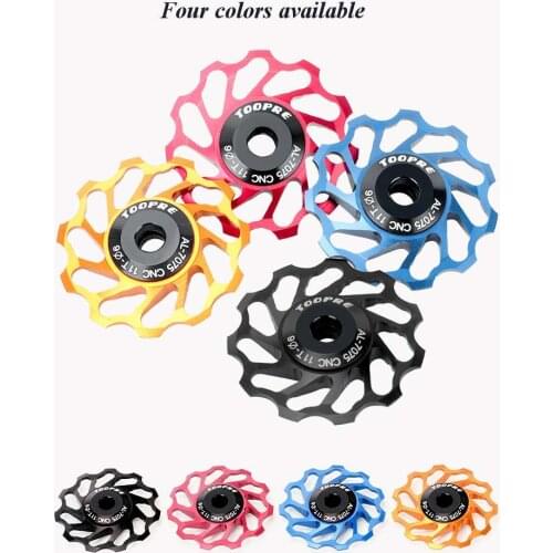Ultralight MTB Aluminum Alloy Bike Derailleur Bikes Bearing Wheel Mountain Bike 11T Rear Derailleur Pulley Outdoor Bicycle Parts