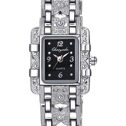 2019 Top Brand Luxury Elegant Style Silver Bracelet Watch Women Ladies Rhinestone Dress Watches Full Steel Hour relogio feminino