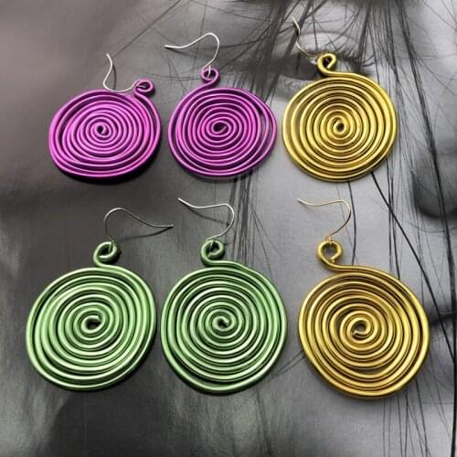 2019 Summer Fancy Multi-Color Drop Earrings KBJW Original Simple Handmade Round Earrings Gold/Green/Purple Color Jewelry Women