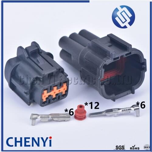 1sets 6 pin 6185-5175 6188-5539 male female auto waterproof tail lamp connector headlight plug 6185-1173 PB295-03020