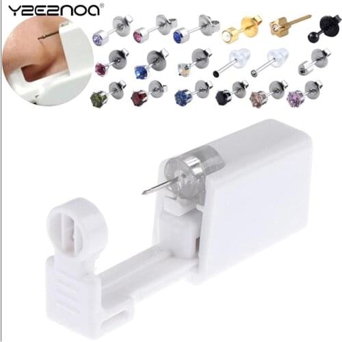 1PC Earring Star Disposable No Pain Safe Sterile Ear Stud Piercing Gun Kit Nose Stud Piercing Tool Kit Build In Steel Stud