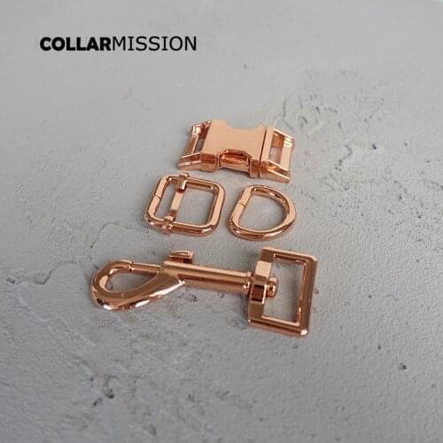 100pcs/lot(metal buckle+adjust buckle+D ring+metal dog clasp/set)15mm,20mm,25mm,30mm metal buckle diy dog collar parts 8 colours