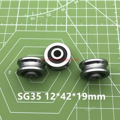 2019 Sg35 2rs U Groove Pulley Ball Bearings 12*42*19 Mm Track Guide Roller Bearing Sg12rs (precision Double Row Balls) Abec-3
