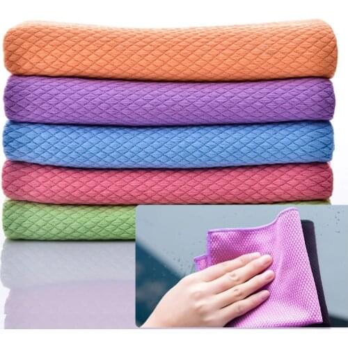 5pcs/set Microfiber Cleaning Towel 30x40cm Kitchen Absorbent Cleaning Cloth Wipe Table Window Bathroom Glass Car Cleaning Tools