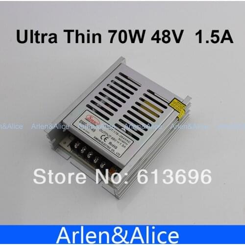 70W 48V 1.5A 100V-260V AC INPUT Ultra thin Single Output Switching power supply for LED Strip light