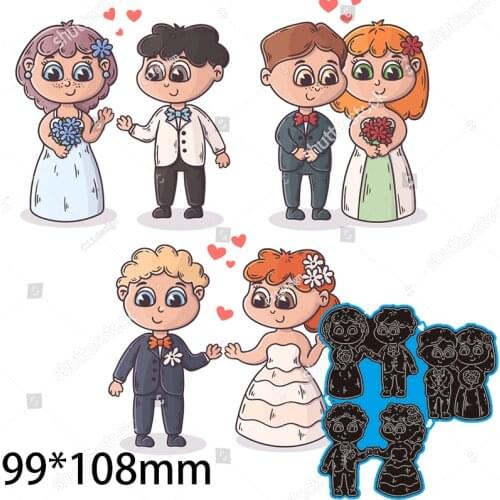 99*108mm Love Wedding Couple Cutting DIES Stencil DIY Scrapbook Embossing Card Craft Template Paper Photo Album
