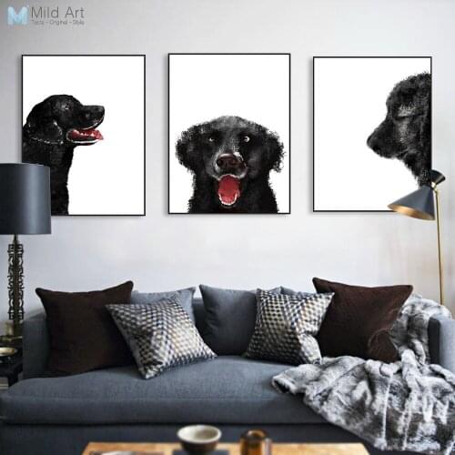 Watercolor Cute Animal Pet Dog Canvas Big Art Poster Print Wall Picture Modern Nordic Living Room Home Decor Paintings Custom