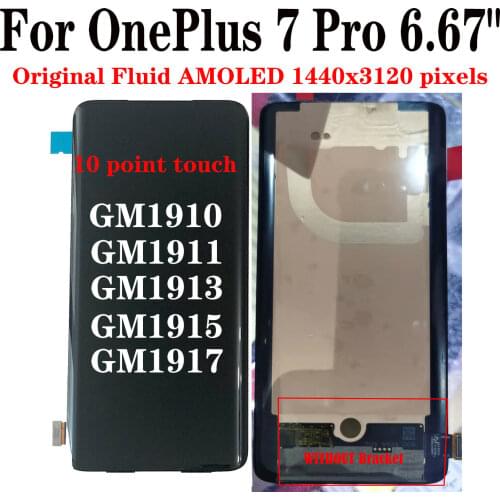 AMOLED 6.67" For OnePlus 7 Pro GM1911 GM1913 GM1917 GM1910 GM1915 LCD Display Touch Screen