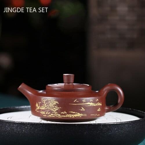 Authentic Yixing tea pots Purple Clay Teapot beauty kettle Raw ore zhu mud Handmade Boutique Teaware Ceremony Gift140ml