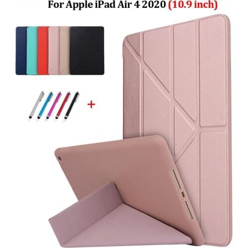 Case For iPad Air 2020 10.9 " PU Leather Smart Cover Soft Back Protective Case Tablet Funda For iPad Air 4 2020 Case rose gold