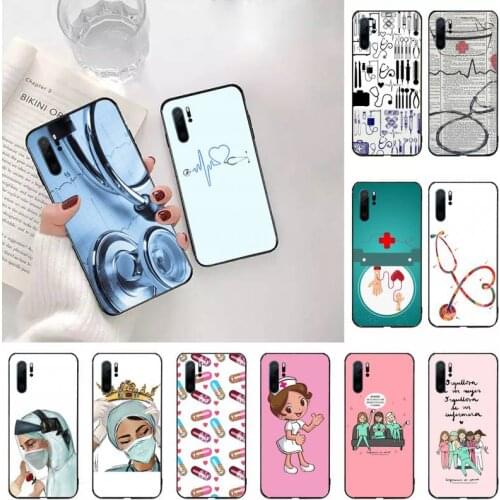 Interesting medicine doctor nurse Angel in white Phone Case For Huawei honor Mate P 10 20 30 40 Pro 10i 9 10 20 8 x Lite 7A 7C