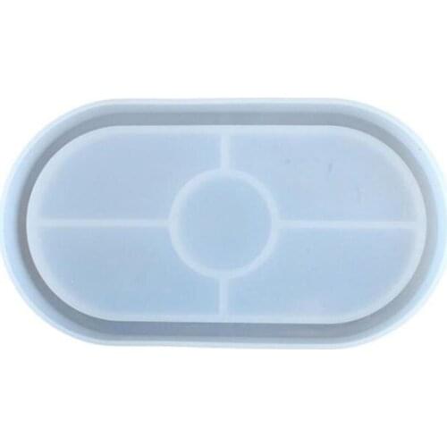 DIY Flowerpot Mirror Oval Coaster Epoxy Reusable 3D Mold For Succulent Plant Pots Concrete Cement Clay Mold