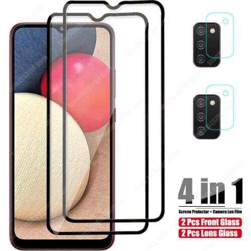 For Samsung Galaxy A02S Protective Glass On For Samsung A02S Screen Protector Camera Len Film Front Tempered Protection SM-A025