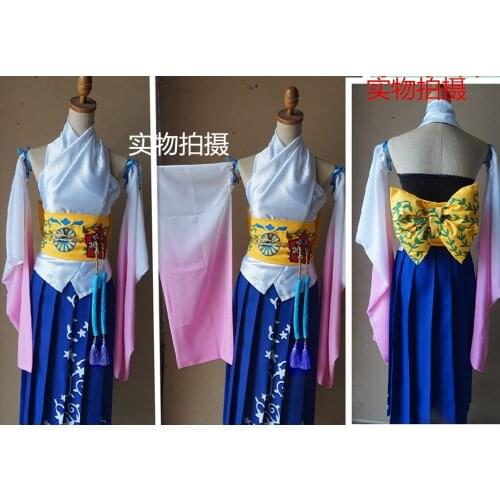 Final Fantasy X 10 Yuna Cosplay Costume Custom Made