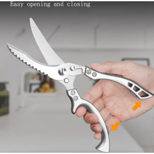 Stainless Steel Kitchen Scissor Powerful Chicken Bone Scissors Multifunctional Chicken Duck Fish Cutter Shears Kitchen Tools