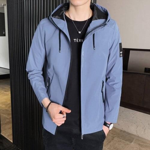 Coat mens jacket spring and autumn 2021 new Korean version of the trend handsome all-match casual jacket jacket M-5XL