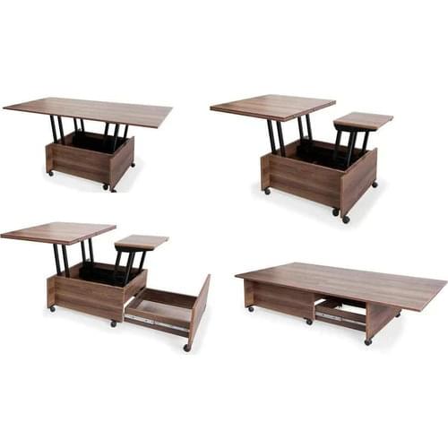 New Modern 2021 Natural Decorative Coffee Tables Smart Multi-Function (Wheel)