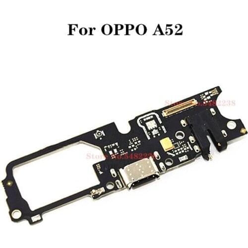New USB Charging Port Dock Flex Cable For OPPO A52 Charge Plug With Microphone Board Connector For oppo a52 MIC