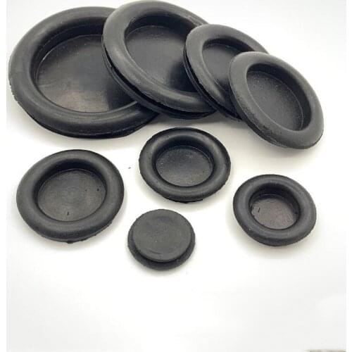 16MM 20MM 25MM 30MM 35MM 40MM single sided closed easy fit plastic Grommet rubber grommet black