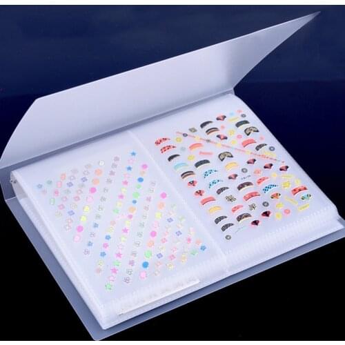 Nail Sticker Collector Organizer 20 Sheets Waterproof Easy To Use Binder Nail Art Tool Display Nail sticker album