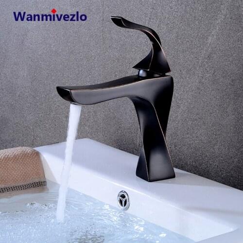 Under Counter Basin Art Shape Faucet ORB Black Ancient Drawing Various Colors Bathroom Under Counter Basin Faucet