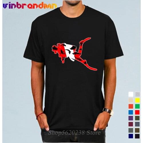 Scuba Dive Scuba Diving Equipment Gear Diver Flag T-shirt Summer Men Short Sleeve Cotton Tshirt Tees Harajuku Streetwear Tops
