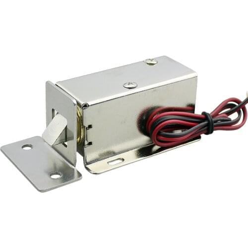 Power Off Unlock DC12V 0.3A Small Electric Lock Mini Electromagnetic Lock Electric Lock Door Solenoid Electronic Lock
