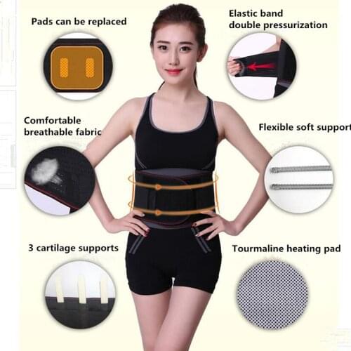 Adjustable Sport Accessories Back Support Brace Belt Double Adjust Back Pain Relief Magnetic Therapy Waist Support For Gym