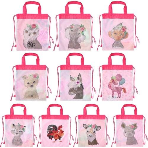 Diamond Painting Mosaic Drawstring Backpack DIY Special Shape Diamond Painting Kit Diamond Painting Student Backpack Storage Bag