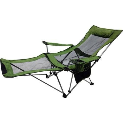 Outdoor Folding Chair Light Portable Dual-purpose Reclining Chair Nap Chair Escort Bed Recreational Backrest Camping Fishing Sto