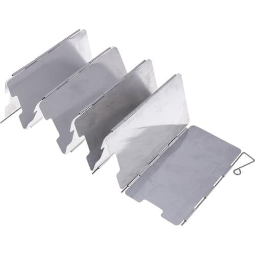 9 Plates Wind Shield Screens Foldable Outdoor Camping Cooking Cooker Gas Stove Windshield Wind Screen