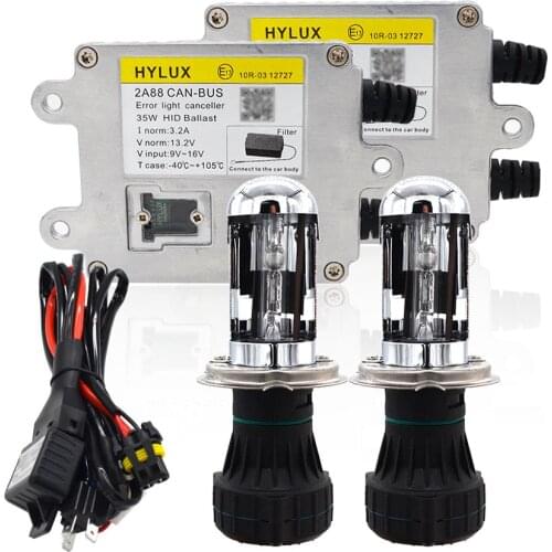 SKYJOYCE Canbus Xenon H4 Bixenon HID Kit H4 HID Hi/Lo Beam Cnlight H4-3 Bulb 4300K 6000K 35W Hylux 2A88 Canbus HID Ballast Kit