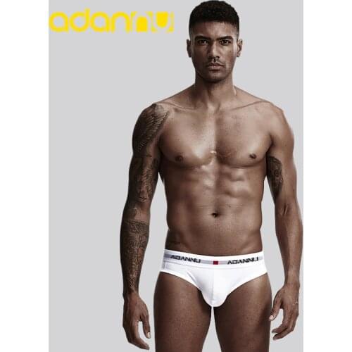 ADANNU Brand Sexy Underwear Men Briefs Cotton U Pouch Breathable Comfortable Underpants Male Panties Slip Homme Sexy Briefs