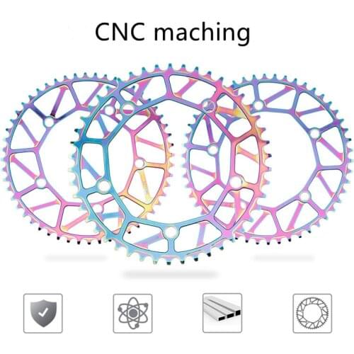 Bike Crankset Chainwheel Single Tooth Disc 46T 48T 50T 52T 54T 56T 58T Ultrlight Bicycle Crank Chainring Cycling Parts Crankset