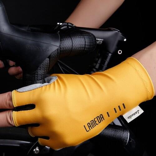 LAMEDA Cycling Gloves Spring Summer Sports Sunscreen Breathable Sweat-absorb Half Finger Bicycle Gloves Men And Women Gloves