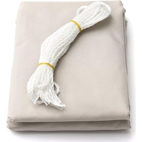 300D Waterproof Polyester Rectangle Awning Sun shading net Sun Shade Sail Outdoor Sun Shelter Khaki Sunscreen Sunshade Cloth