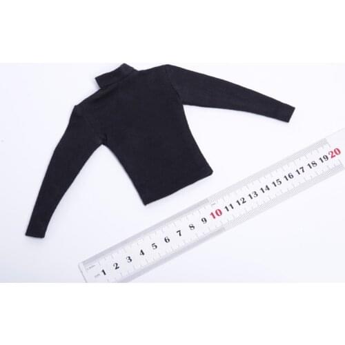 1/6th Sweatshirt Long-sleeved Shirt Clothes Accessories for 12" Male Action Figure Thin Body Black/Blue Color