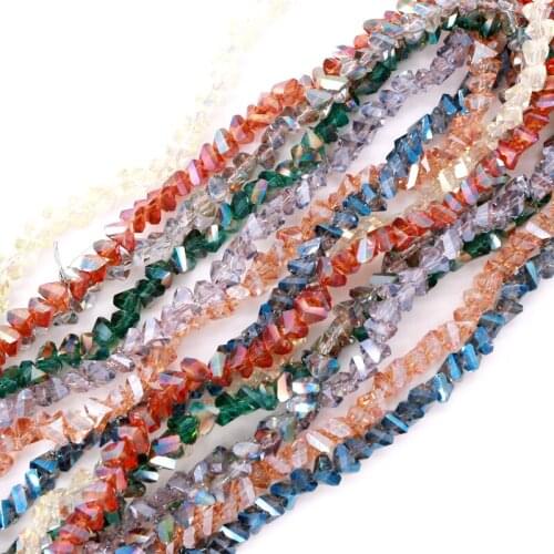95pcs/lot New Fashion 14mm Solid Triangular Crystal Beads Glass Multicolors Jewelry Beads Handmade DIY Hot