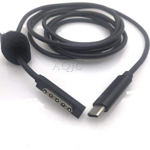 1.5m USB C Type C Power Supply PD Charger Adapter 3A Fast Charging Cable 65W Type-C Cord for Microsoft Surface Pro 1/ 2 Tablet